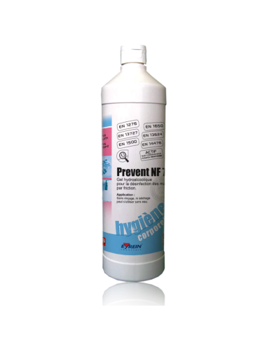 PREVENT NF70 1L Gel hydroalcoolique désinfection mains flacon 1L EYREIN